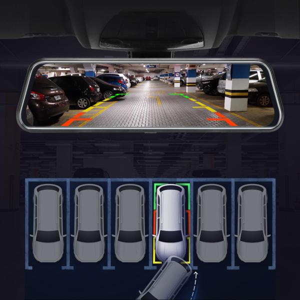 10-дюймовый Bluetooth Android Carplay Dashboard Mirror Stream Dual Drive Recorder IPS