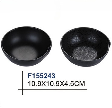 Микроволновая безопасная черная меламинная супа для ресторанов