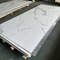 Texto de Mármore Brilhante Alto Painel de Parede WPC Bambú Carvão de Madeira Veneer PVC Folha de Mármore