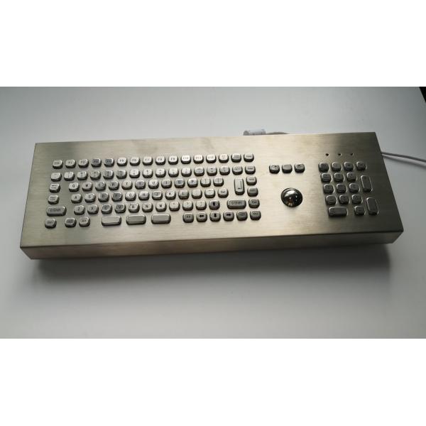 Waterproof Metal Keyboard With Trackball , Full Function Mini Computer Keyboard