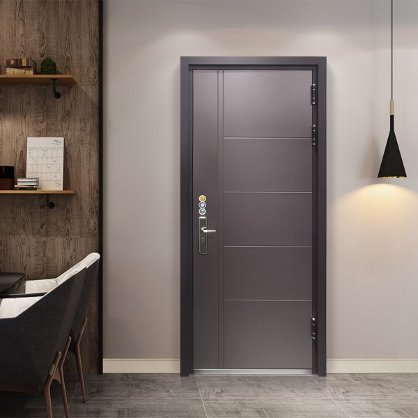 AntiTheft Steel Entry Door Modern Design for Exterior Entries