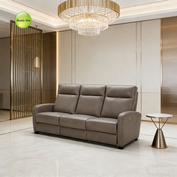 Luxury Light Tone Reclining Sofa: Clean Lines, Plush Padding – Top Pick for Airy, Stylish Modern Homes