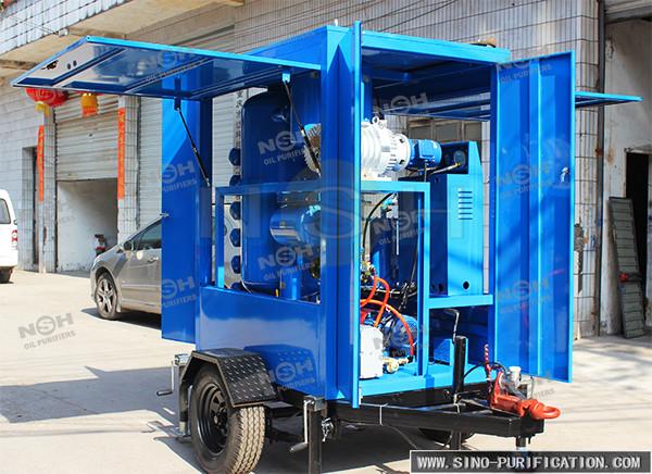 Máquina da desidratação do óleo do transformador da tampa da prova do tempo para o transporte da subestação