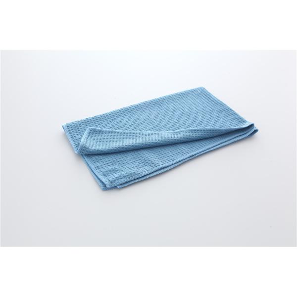 Light blue microfiber microfibre waffle weave car cleaning cloth sports towels