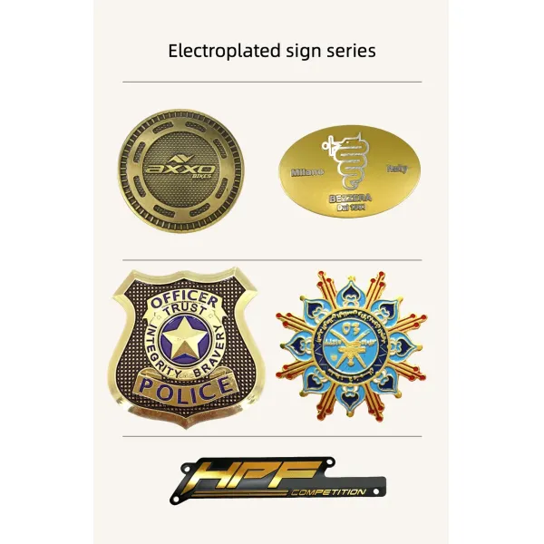 Custom Zinc Alloy Label Metal Logo Nameplates and Metal Badge
