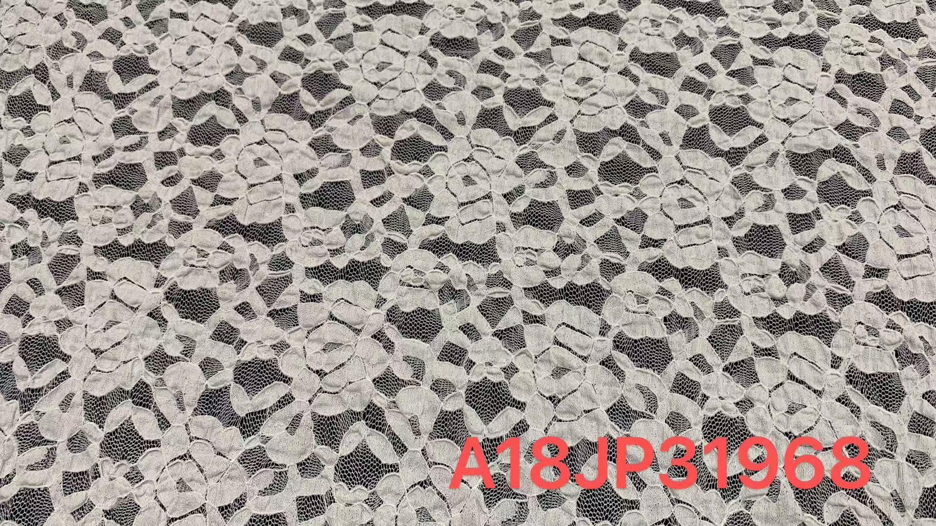 Stretchy Floral Nylon Lace Fabric, Vintage Flower Pattern Soft Mesh Lace for Dress Lingerie Garment Sewing