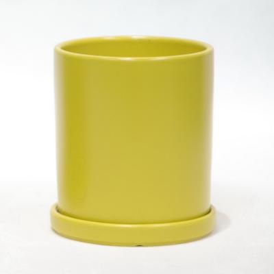 Glossy White Indoor Ceramic Plant Pot Easy To Clean And Maintain