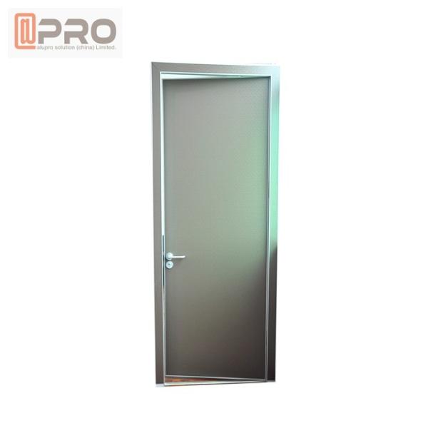 Portas articuladas de alumínio residenciais feitas sob encomenda, porta de vidro à prova de balas da segurança do único caixilho