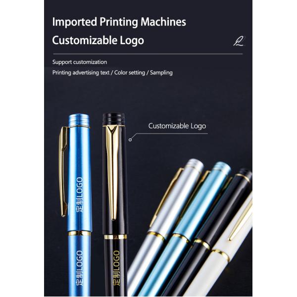 Bureau Entreprise stylo gel métallique Ecriture lisse stylo neutre Logo personnalisé