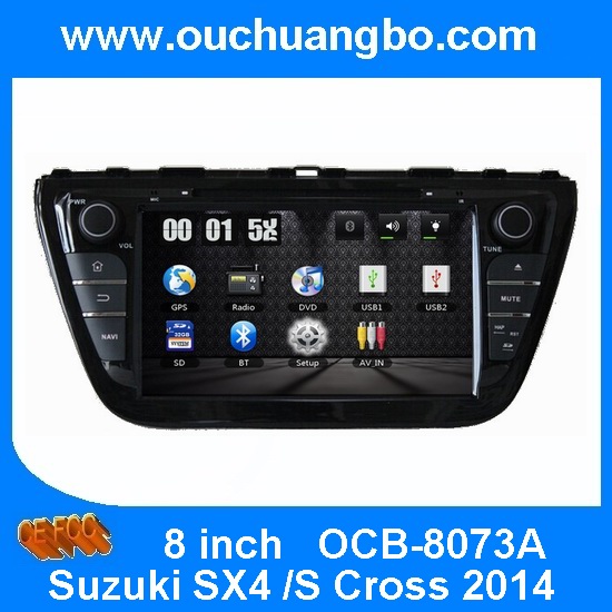 Ouchuangbo Car DVD GPS Stereo Player Suzuki SX4 S Cross 2014 USB iPod HD Video RDS OCB-8073A
