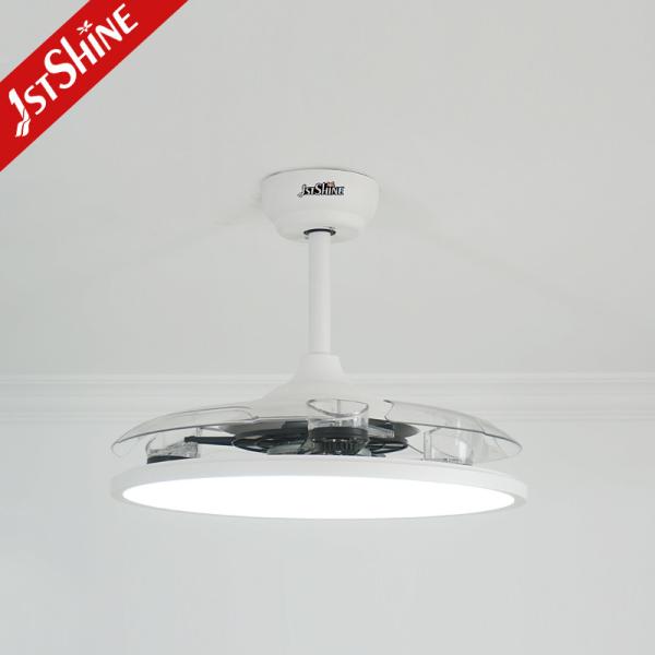 Economia de espaço Luz de ventilador de teto LED invisível com lâminas retráteis em estilo moderno