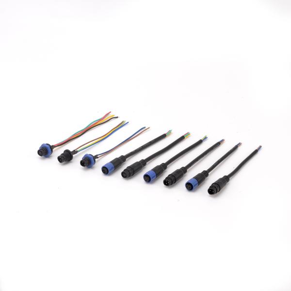 Electric Waterproof M12 Round Connector , Self Lock Circle Electrical Connector