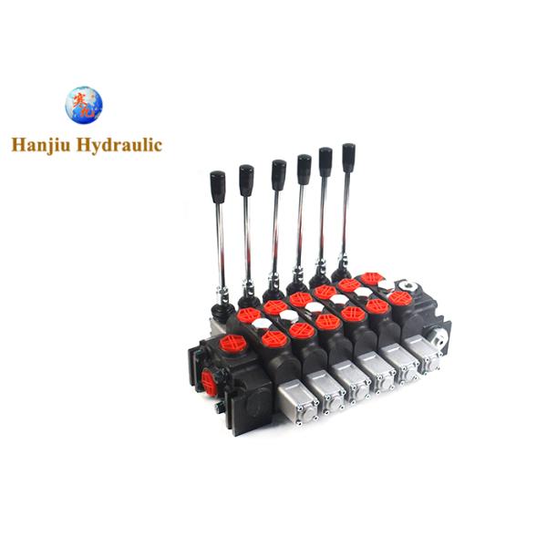 Sectional Directional Control Valves 36.8gpm Hydraulic Valves With 6 Control Lever For Dump Truck