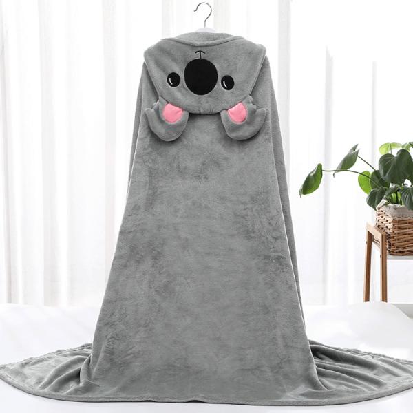 Cloak Flannel Hoodie Blanket Hand Pocket 100 Polyester Soft Wearable Blanket