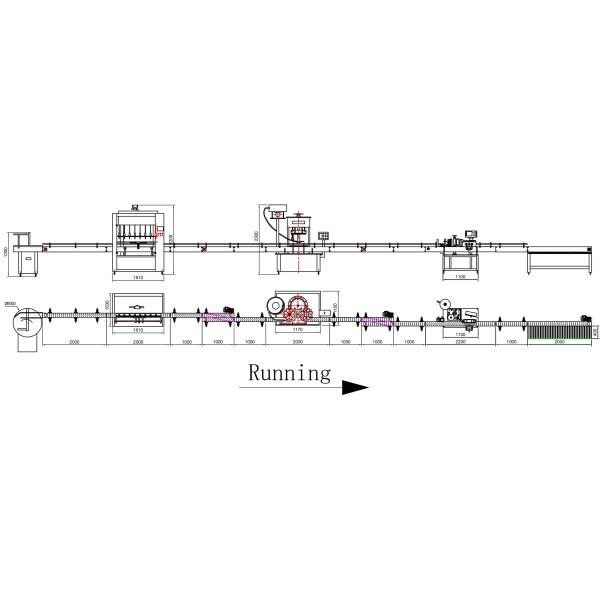 Cleaner Bottle Filling Line With Anti corrosive Gravity bottle Filler and Rotary Capping Machine