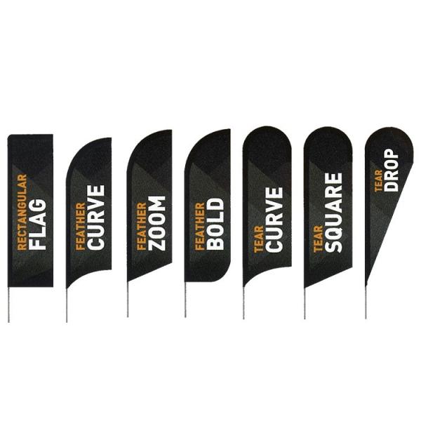 230gsm Polyester Teardrop Advertising Flags Waterproof CMYK Printing