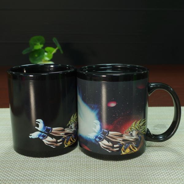 Stocked cartoon dragon ball color changing ceramic mug magic coffee mug
