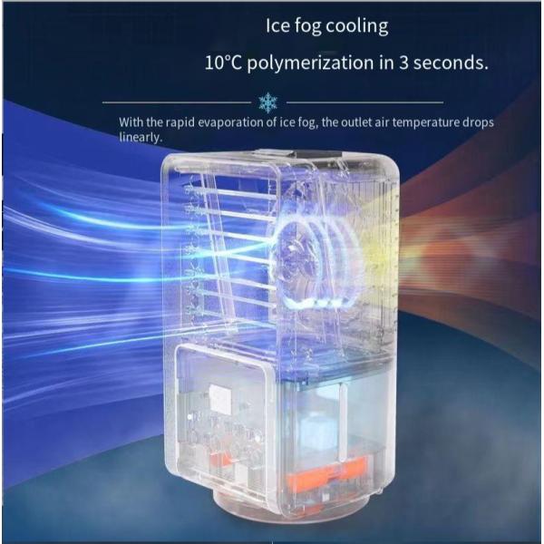 Portable 4000mAh Air Fan Cooler Mini Power Supply 9W Small Air Conditioners For Home Rechargeable