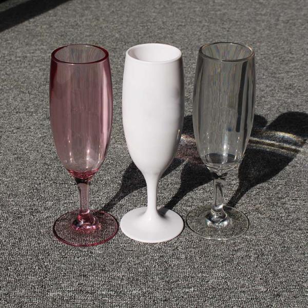 Dishwasher Safe Plastic Champagne Glasses Customized Color Unbreakable Champagne Flutes