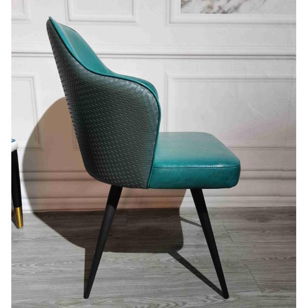 Домашний голубой нордический дизайн обедая стулья освещает роскошный кожаный стул Backrest