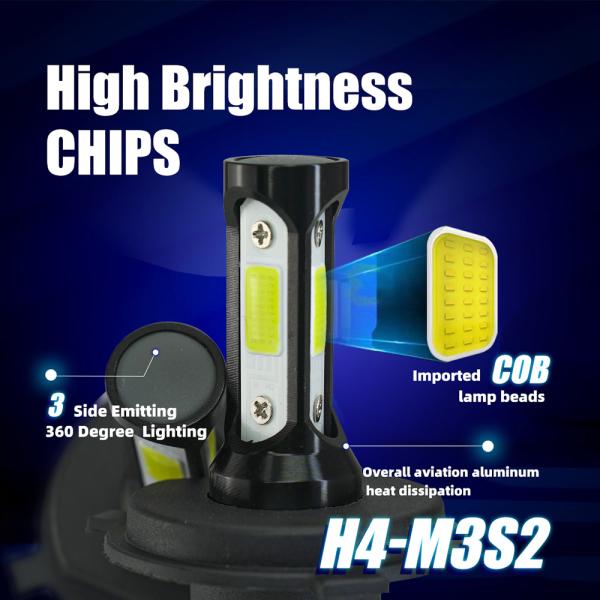 6500K COB LED faros de motocicletas HS1 H4 H7 H11 S2 50W 5000LM AC DC para motocicletas