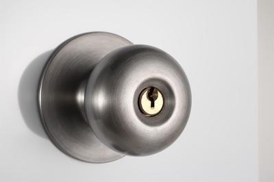 Exterior Double Locking Door Knob Handle Cylindrical Lockset 70mm Backset