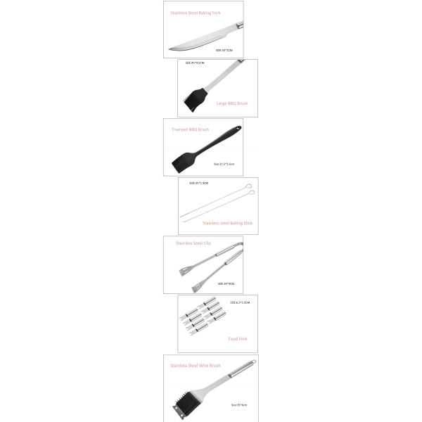 Многофункциональный гриль БАРБЕКЮ поставляет утвари барбекю нержавеющей стали с сумкой хранения