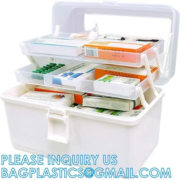 First Aid Kit Storage Containers Medicine Box Organizer, Cabinet, Medicine Supplies Bin, Emergency Tool Set