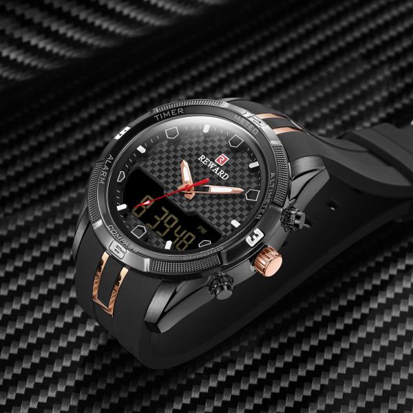 Chinese wholesale Led Display Sport Mens Stainless Steel Watches Alloy Case With Silicon Band