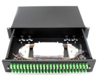 Painel de remendo de montagem em rack de trilho deslizante carregado completo de 2U de 19 polegadas