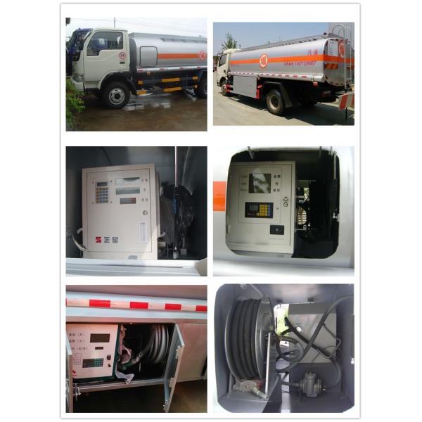 Dongfeng Gasoline Tanker Truck , Q235B Carbon Steel Diesel Refueling Truck