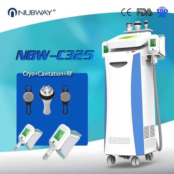 CE / FDA approved nubway 5 handles cryo weight loss cavitation rf cryolipolysys cool fat freeze slimming machine