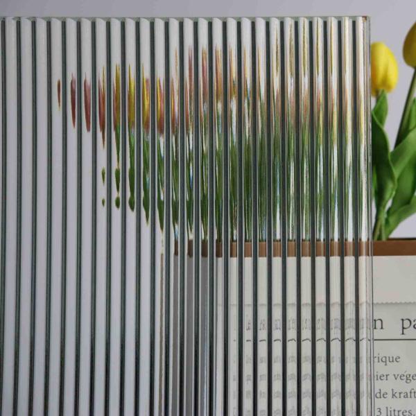 3/8 1/2 Coloured Fluted Glass Black Silver Blue