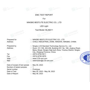 Ningbo Bestlite Electric Co., Ltd Сертификации