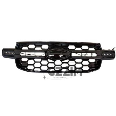 Grelha de carro de alta qualidade de plástico de fábrica Grelha dianteira com LED para Ford Ranger Raptor T9 2022