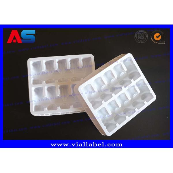 2ml 10 Vials Plastic Blister Tray , Medication Plastic Vial Trays White