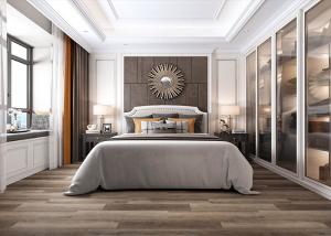 Apartment Commercial SPC Vinyl Flooring Tile Click Lock System 10 Year Warranty
