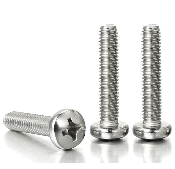 Stainless Steel Pan Head Phillips Screws DIN7985 Stainless Steel Cross Recessed Pan Head Screws