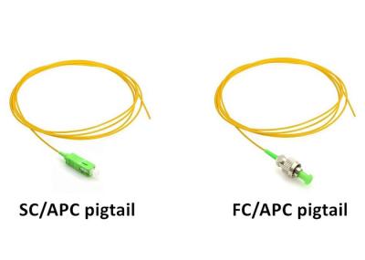 SC / APC Single Mode Fiber Optic Pigtail Simplex  / Duplex Cord Type OEM