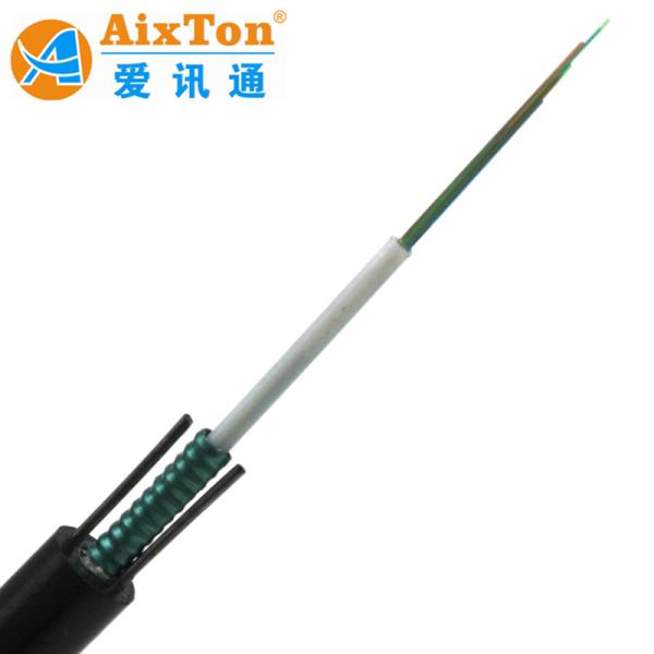 GYXTW 12 noyau 6.0 mm 7.0 mm 8.0 mm câble de fibre optique ronde mode unique 9/125 8 fibres avec tambour blindé en acier ondulé