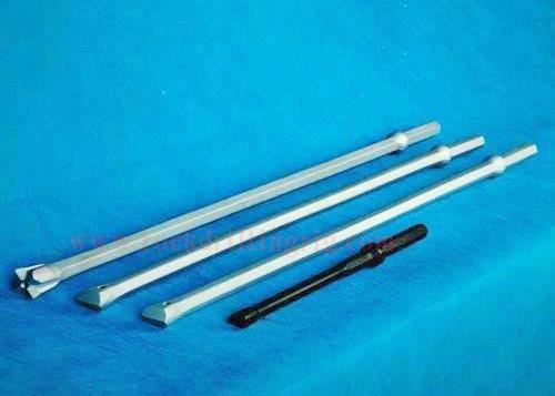 Plug Hole Rock Drill Rods Carbon Steel For Mining / Blasting 20 - 42mm Diameter