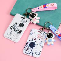 Porteur de carte en silicone verticale avec la corde de col du lanyard Carte d'identité lourde carte de visite fournitures de bureau