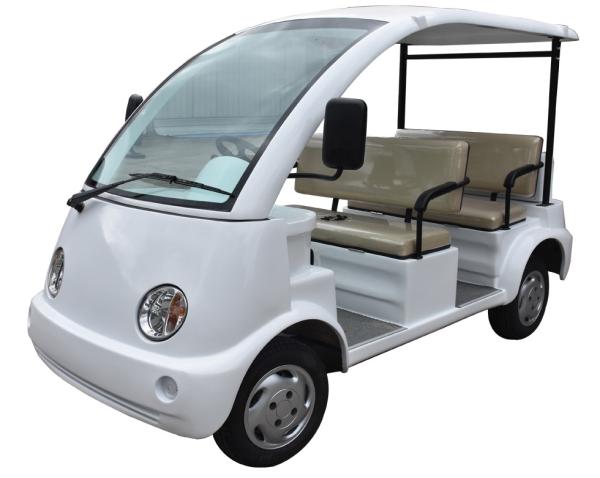 Mini Electric Four Person Golf Cart , Electric Tourist Car For Park City Walking Street