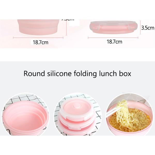 Collapsible Folding Silicone Box Set for Microwave Safe Food Storage Blue