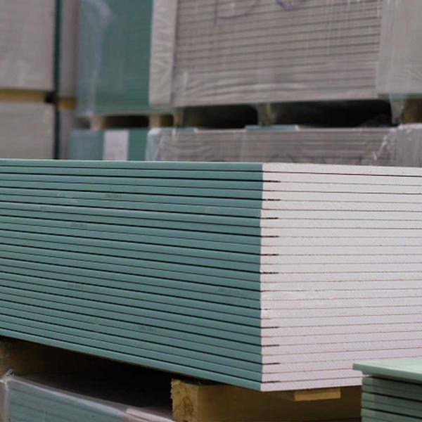 12.5mm Water Resistant Plasterboard , Moisture Proof Gypsum Board For Ceiling