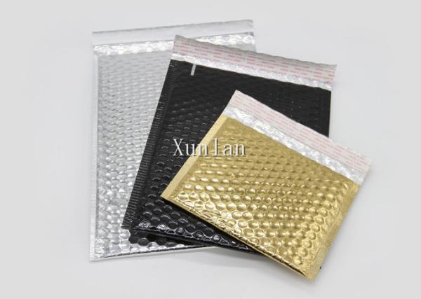Black Padded Envelopes , Metallic Bubble Mailers Shipping Envelopes