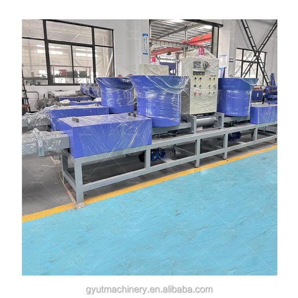 Lojas de vestuário Máquina de blocos de paletes de madeira de alta capacidade com corte de serra Economia de mão de obra