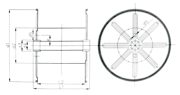 Cable Punching Steel Bobbin Spool Reel For Winding Machine