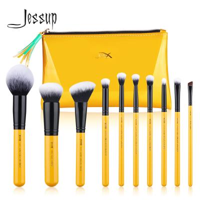 birch wood Basic Makeup Brushes Set Vegan Brush Set with 21cmx11cm Bag