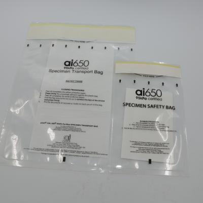 Certified 95 KPa Specimen Transport Bag Biohazard Leakproof With Absorbent